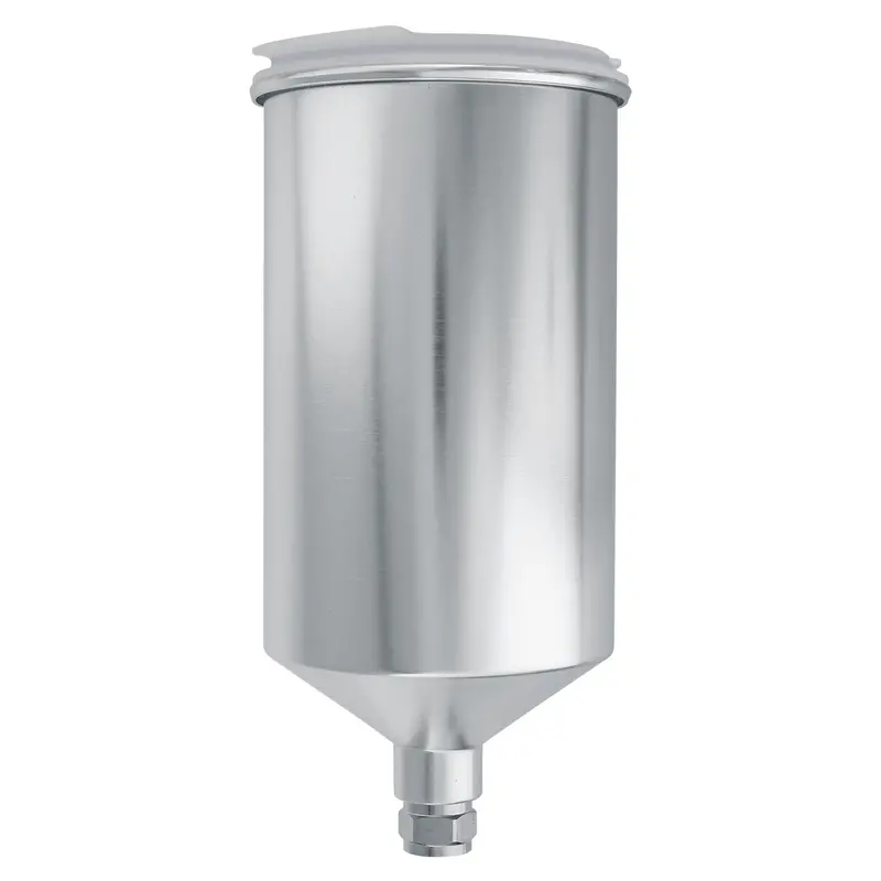1000 Ml Aluminum Gravity Feed Spray Paint Gun Cup With A Drip-Free Plastic Push-On Lid - Cup Fits All Master Elite Pro-44 Series Hvlp Spray Guns 1