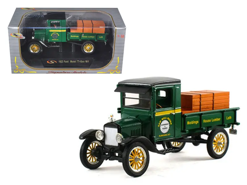 1923 Ford Model Tt Lamber Truck Green 1/32 Diecast Model Car By Signature Models 1