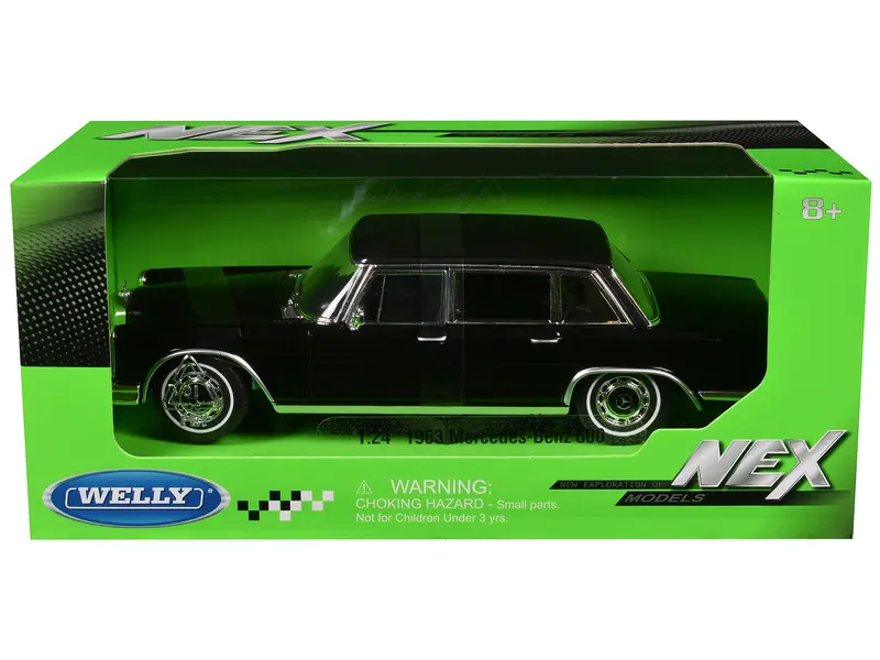 1963 Mercedes-Benz 600 Black "Nex Models" Series 1/24 Diecast Model Car By Welly 1