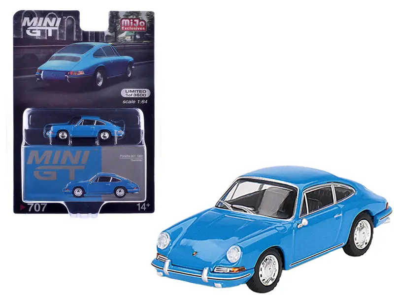 1963 Porsche 901 Blue "Quickblau" Limited Edition To 3600 Pieces Worldwide 1/64 Diecast Model Car By Mini Gt 1