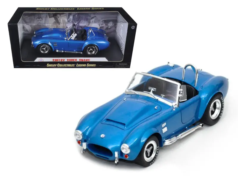 1966 Shelby Cobra Super Snake Blue 1/18 Diecast Model Car By Shelby Collectibles 1