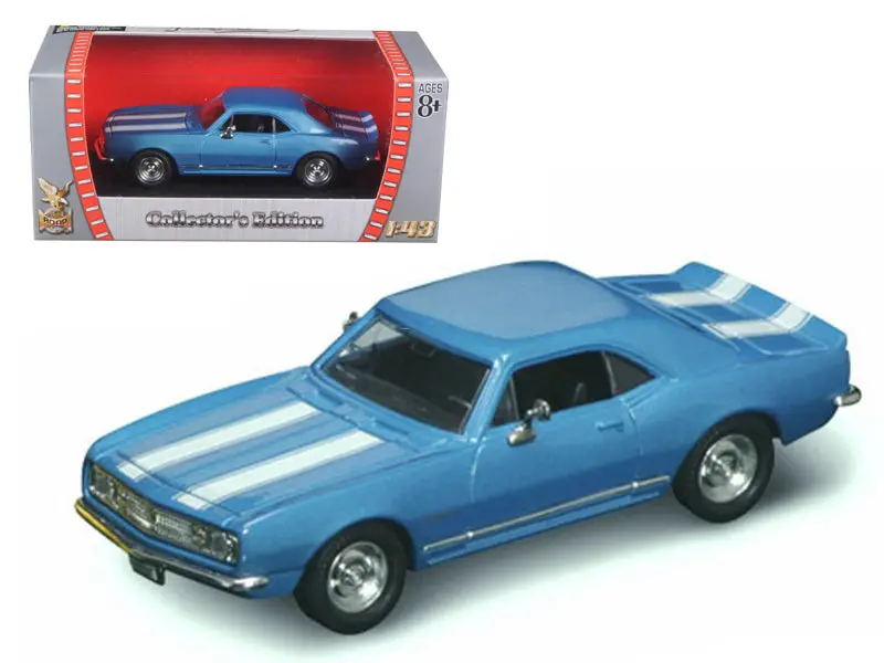 1967 Chevrolet Camaro Z-28 Blue 1/43 Diecast Model Car By Road Signature 1