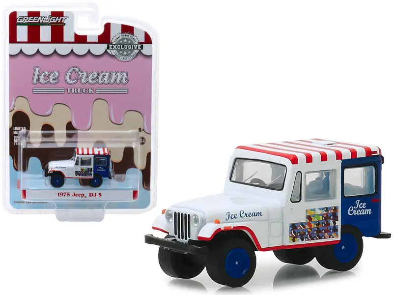 1975 Jeep Dj-5 Ice Cream Truck "Hobby Exclusive" 1/64 Diecast Model Car By Greenlight 1