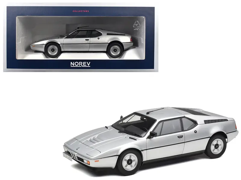 1980 Bmw M1 Silver Metallic 1/18 Diecast Model Car By Norev 1