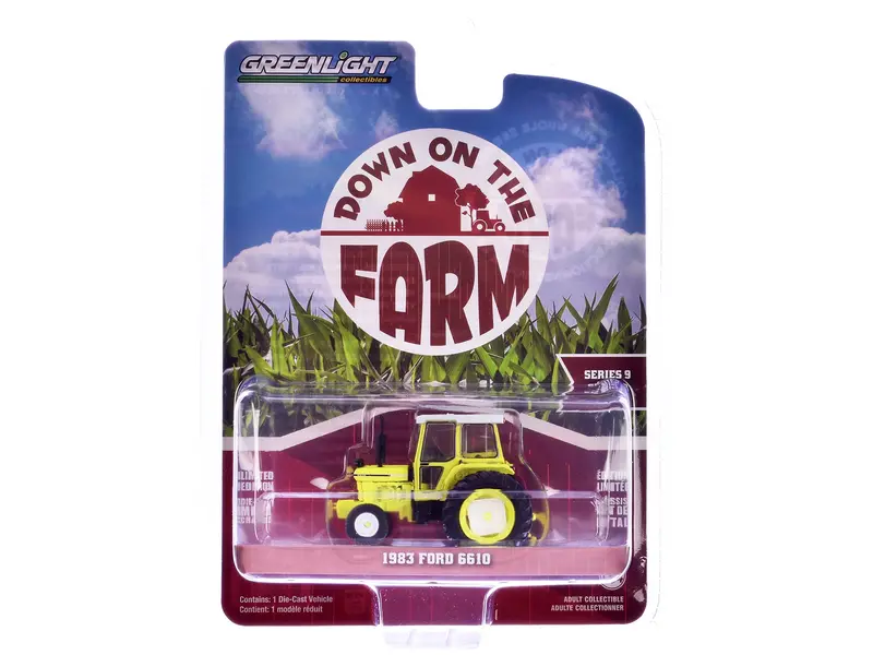 1983 Ford 6610 Tractor High-Vis Yellow "Down On The Farm" Series 9 1/64 Diecast Model By Greenlight 1
