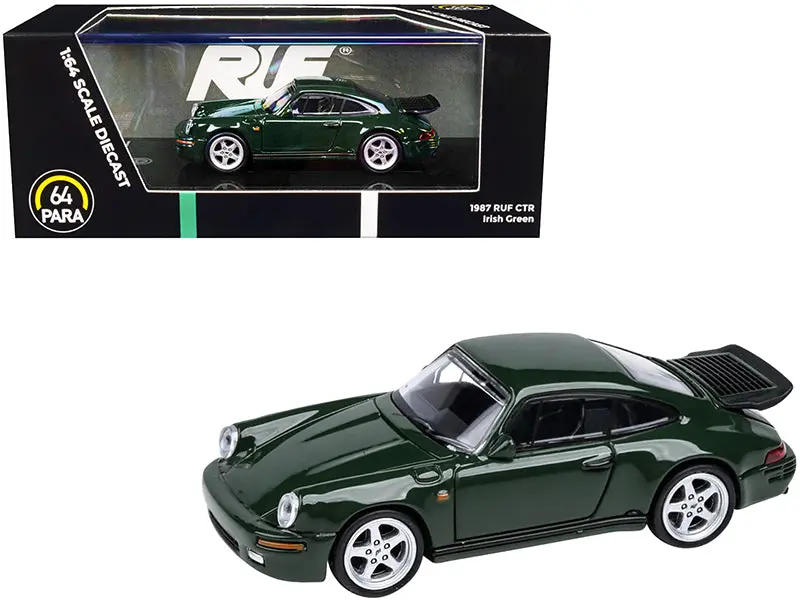 1987 Ruf Ctr Irish Green 1/64 Diecast Model Car By Paragon Models 1