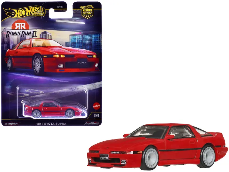 1989 Toyota Supra Rhd (Right Hand Drive) Red "Ronin Run Ii" Series Diecast Model Car By Hot Wheels 1