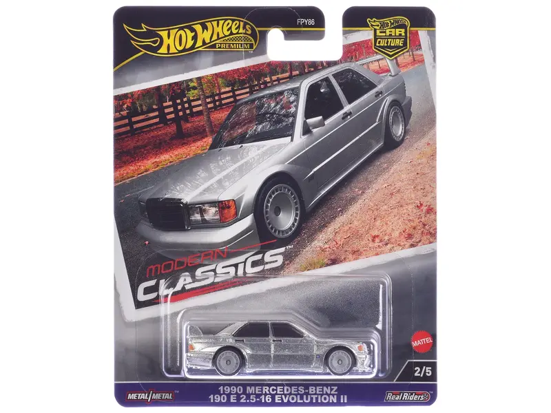 1990 Mercedes-Benz 190 E 2.5-16 Evolution Ii Silver Metallic "Modern Classics" Series Diecast Model Car By Hot Wheels 1