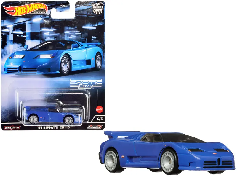 1994 Bugatti Eb110 Blue "Exotic Envy" Series Diecast Model Car By Hot Wheels 1