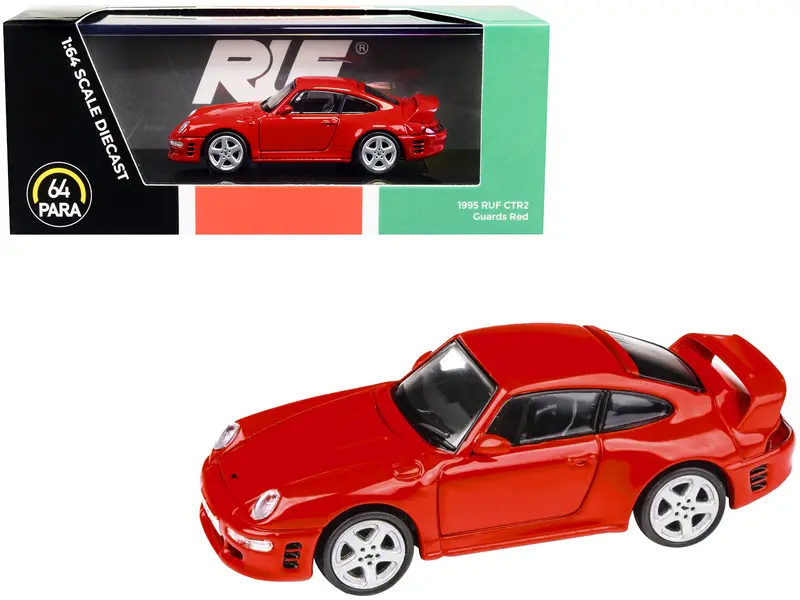1995 Ruf Ctr2 Guards Red 1/64 Diecast Model Car By Paragon 1