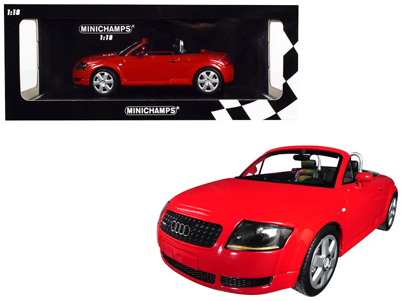 1999 Audi Tt Roadster Red Limited Edition To 300 Pieces Worldwide 1/18 Diecast Model Car By Minichamps 1