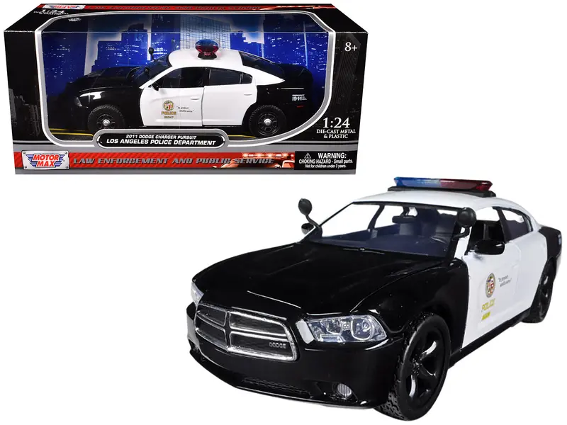 2011 Dodge Charger Pursuit Lapd Los Angeles Police Department Car 1/24 Diecast Car Model By Motormax 1