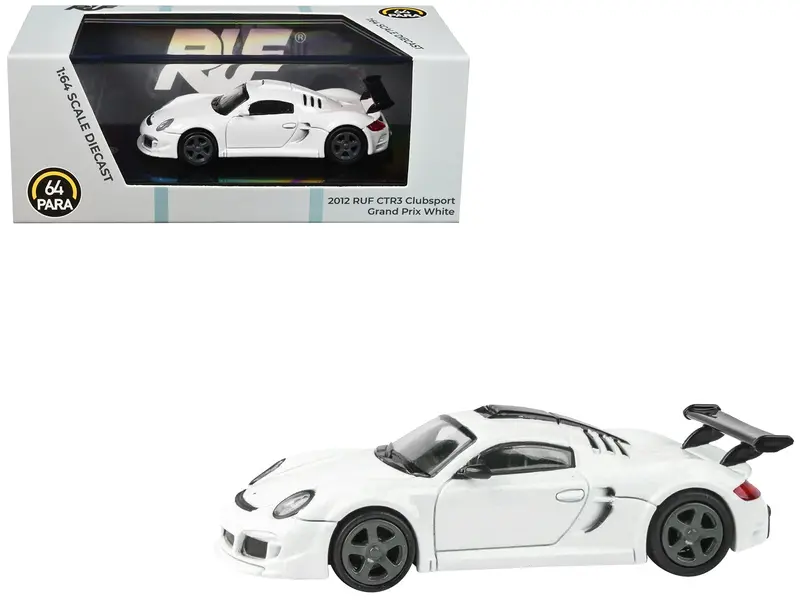 2012 Ruf Ctr3 Clubsport Grand Prix White 1/64 Diecast Model Car By Paragon Models 1