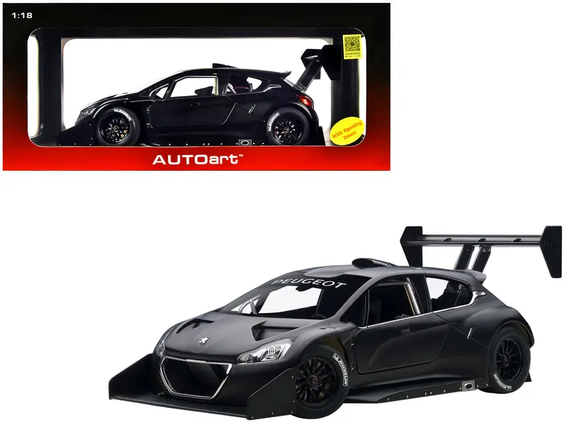 2013 Peugeot 208 T16 Pikes Peak Race Car Plain Black Version 1/18 Model Car By Autoart 1