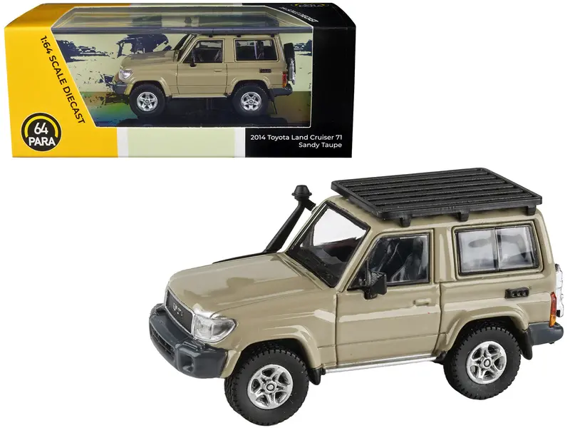 2014 Toyota Land Cruiser 71 Swb (Short Wheel Base) Sandy Taupe Brown 1/64 Diecast Model Car By Paragon Models 1