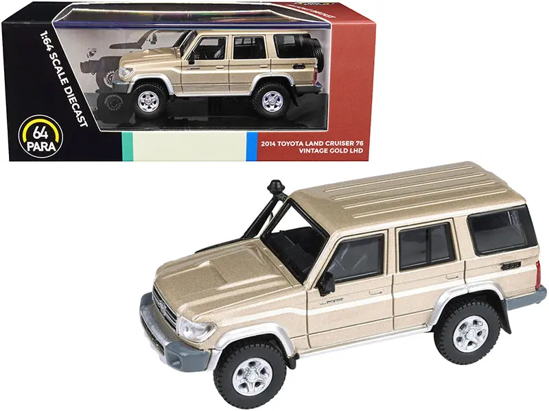 2014 Toyota Land Cruiser 76 Vintage Gold Metallic 1/64 Diecast Model Car By Paragon Models 1