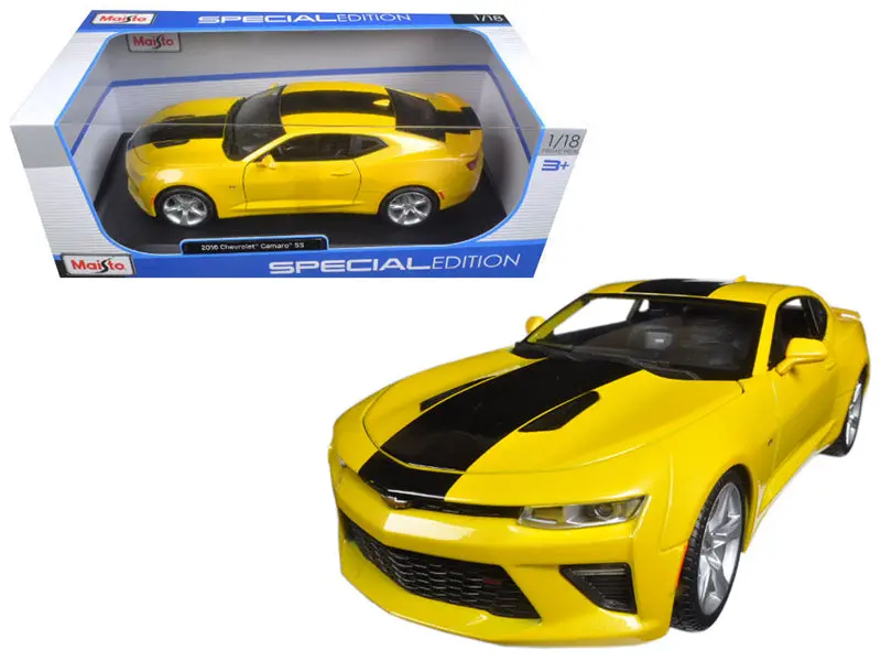 2016 Chevrolet Camaro Ss Yellow 1/18 Diecast Model Car By Maisto 1