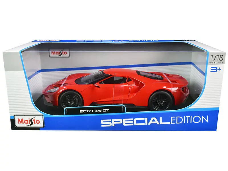 2017 Ford Gt Red With Black Wheels "Special Edition" 1/18 Diecast Model Car By Maisto 1