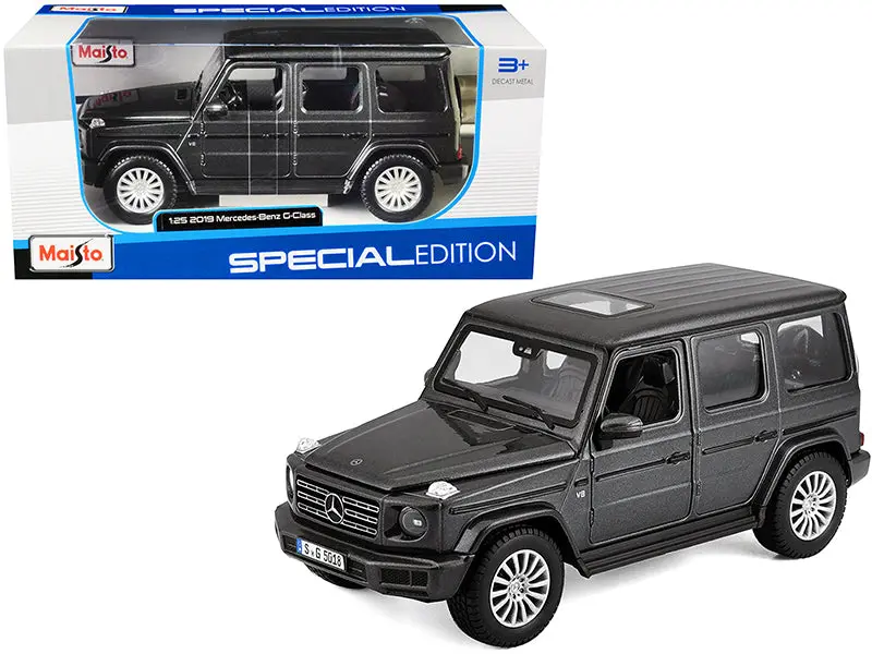 2019 Mercedes Benz G-Class With Sunroof Dark Gray Metallic 1/25 Diecast Model Car By Maisto 1