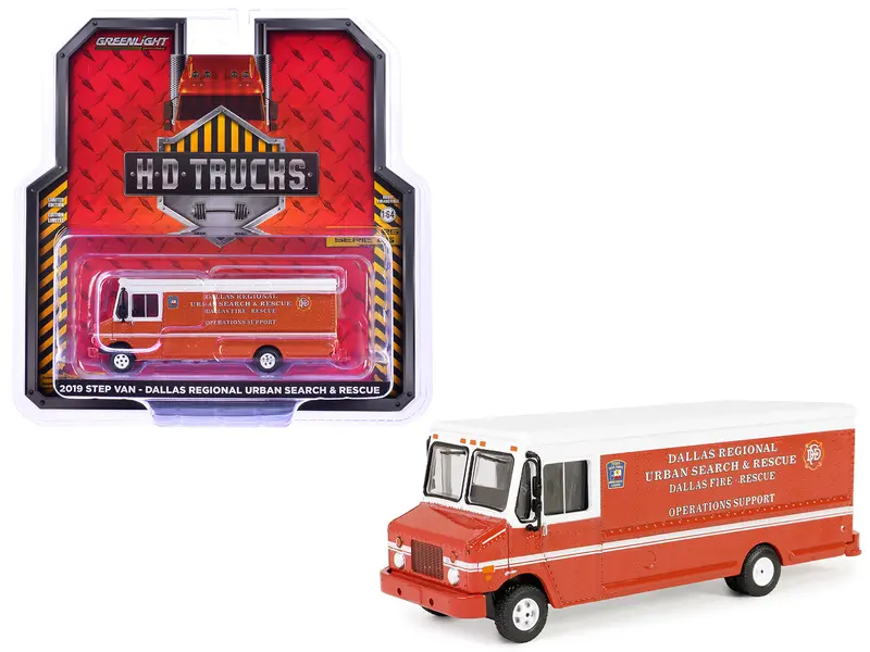 2019 Step Van "Dallas Regional Urban Search & Rescue - Dallas Fire Department Texas" Red With White Top "H.D. Trucks" Series 25 1/64 Diecast Model Car By Greenlight 1