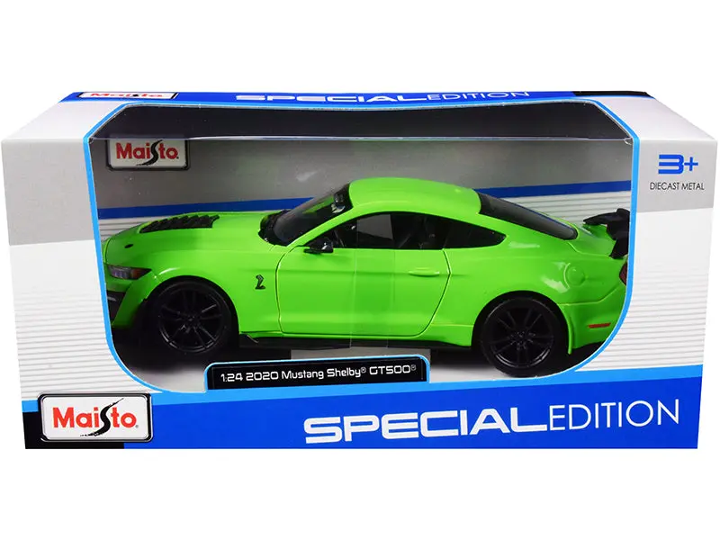 2020 Ford Mustang Shelby Gt500 Bright Green 1/24 Diecast Model Car By Maisto 1