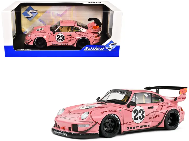 2020 Rwb Bodykit #23 "Pink Pig" Pink With Graphics 1/18 Diecast Model Car By Solido 1