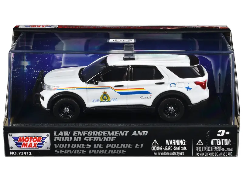 2022 Ford Police Interceptor Utility "Rcmp (Royal Canadian Mounted Police)" White "Law Enforcement And Public Service" Series 1/43 Diecast Model Car By Motormax 1