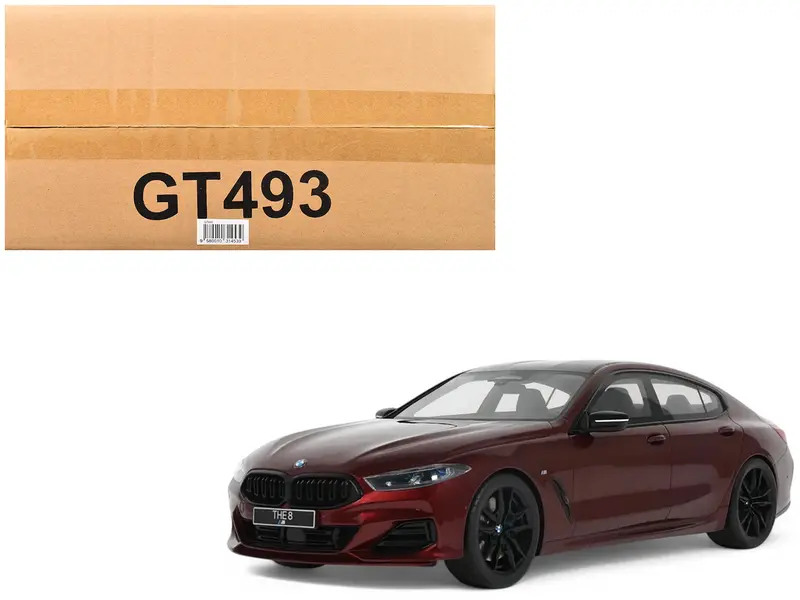 2023 Bmw M850i Xdrive M Performance Aventurine Red With Carbon Top 1/18 Model Car By Gt Spirit 1