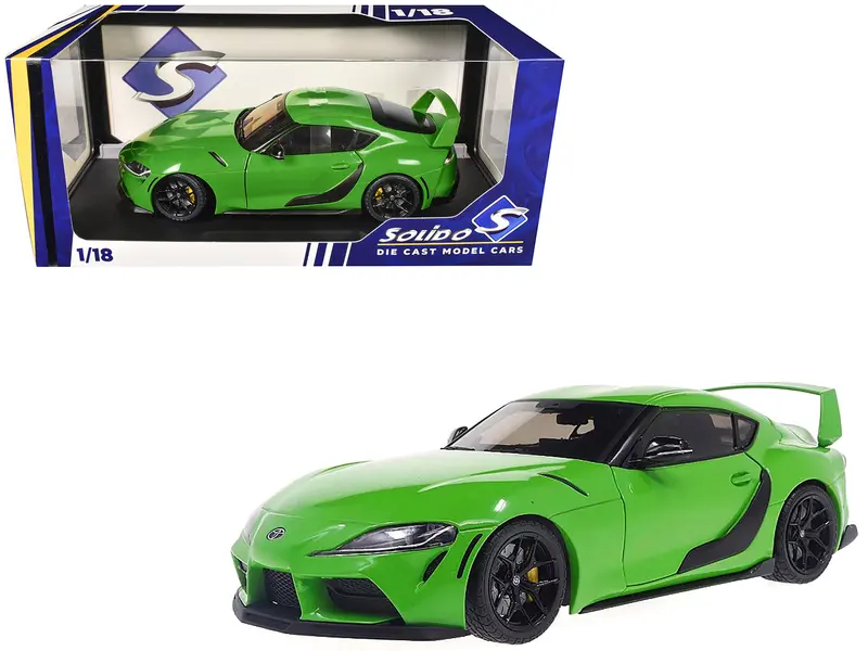 2023 Toyota Gr Supra "Streetfighter" Green 1/18 Diecast Model Car By Solido 1