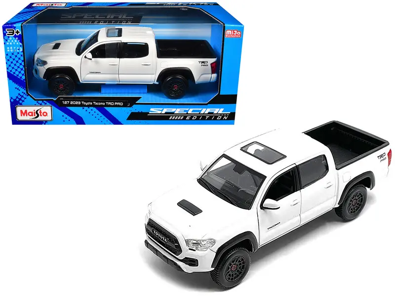 2023 Toyota Tacoma Trd Pro Pickup Truck White With Sunroof "Special Edition" Series 1/27 Diecast Model Car By Maisto 1