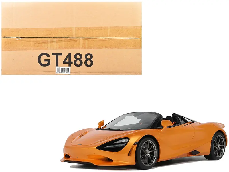 2024 Mclaren 750S Spider Orange Metallic 1/18 Model Car By Gt Spirit 1