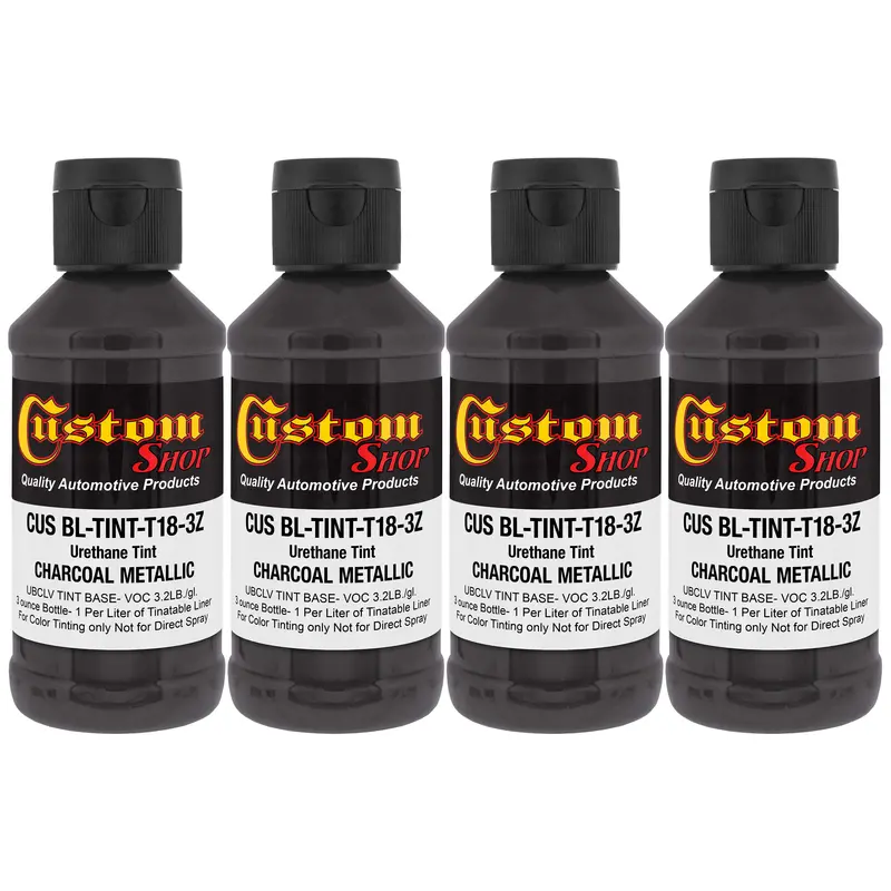 3 Oz (Charcoal Metallic Color) Urethane Tint Concentrate For Tinting Truck Bed Liner Coatings - Pack Of 4 1