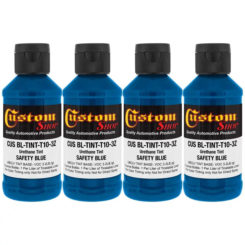 3 Oz (Safety Blue Color) Urethane Tint Concentrate For Tinting Truck Bed Liner Coatings (Pack Of 4) 1