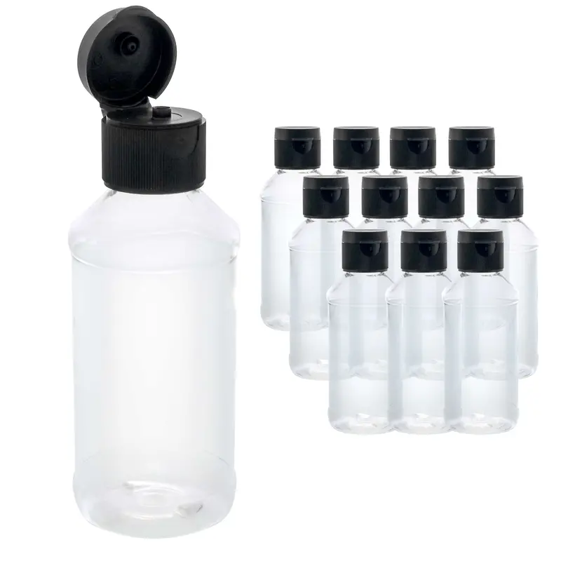 4 Ounce Squeeze Pet Plastic Bottles With Flip Cap - Bpa-Free, Food Safe, Medical Grade Plastic, Acrylic Pouring Paint (Pack Of 12) 1