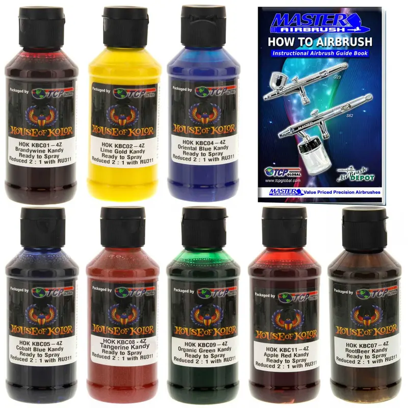 8 Color Kit - Kandy Basecoats, 4 Oz (Ready-To-Spray) 1