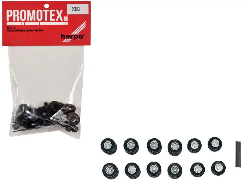 All-Terrain Wheel Sets (2 Front And 4 Rear) 1/87 (Ho) Plastic Model By Promotex 1