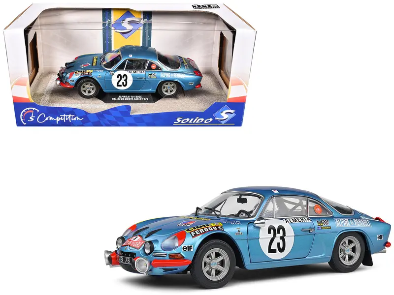 Alpine A110 1600S #23 Jean-Pierre Nicolas - Michel Vial "Rallye Monte-Carlo" (1972) "Competition" Series 1/18 Diecast Model Car By Solido 1