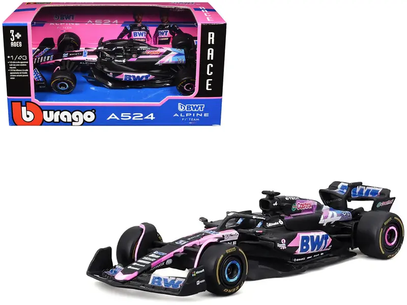 Alpine A524 #31 Esteban Ocon "Bwt" "Formula One F1 World Championship" (2024) "Race" Series 1/43 Diecast Model Car By Bburago 1