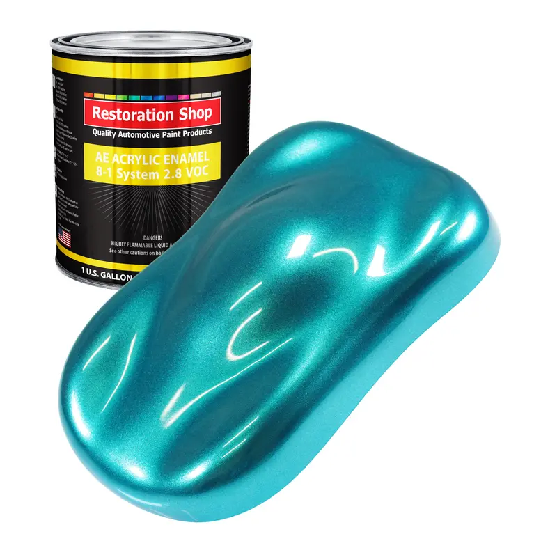 Aquamarine Firemist Acrylic Enamel Auto Paint - Gallon Paint Color Only - Professional Single Stage Automotive Car Truck Equipment Coating, 2.8 Voc 1