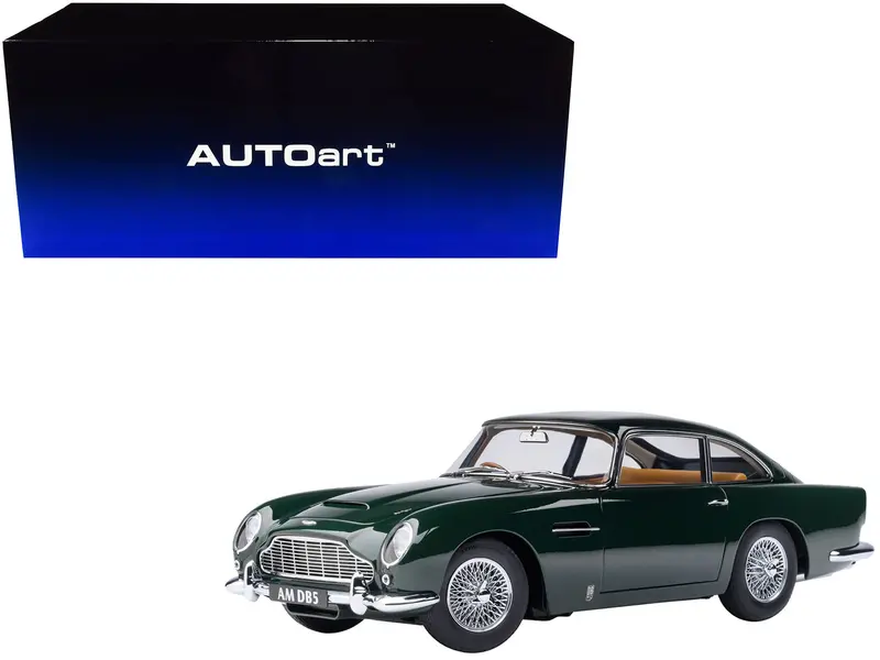 Aston Martin Db5 Rhd (Right Hand Drive) British Racing Green 1/18 Model Car By Autoart 1