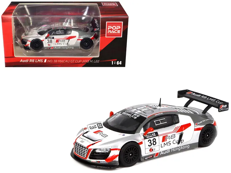 Audi R8 Lms #38 Marchy Lee "Macau Gt Cup" (2013) 1/64 Diecast Model Car By Pop Race 1