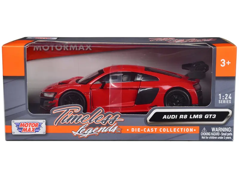 Audi R8 Lms Gt3 Red "Timeless Legends" Series 1/24 Diecast Car Model By Motormax 1