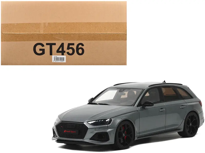 Audi Rs 4 Competition Gray Metallic 1/18 Model Car By Gt Spirit 1