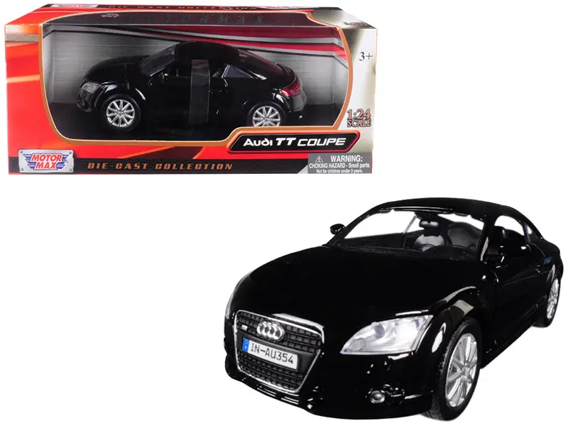 Audi Tt Coupe Black 1/24 Diecast Model Car By Motormax 1