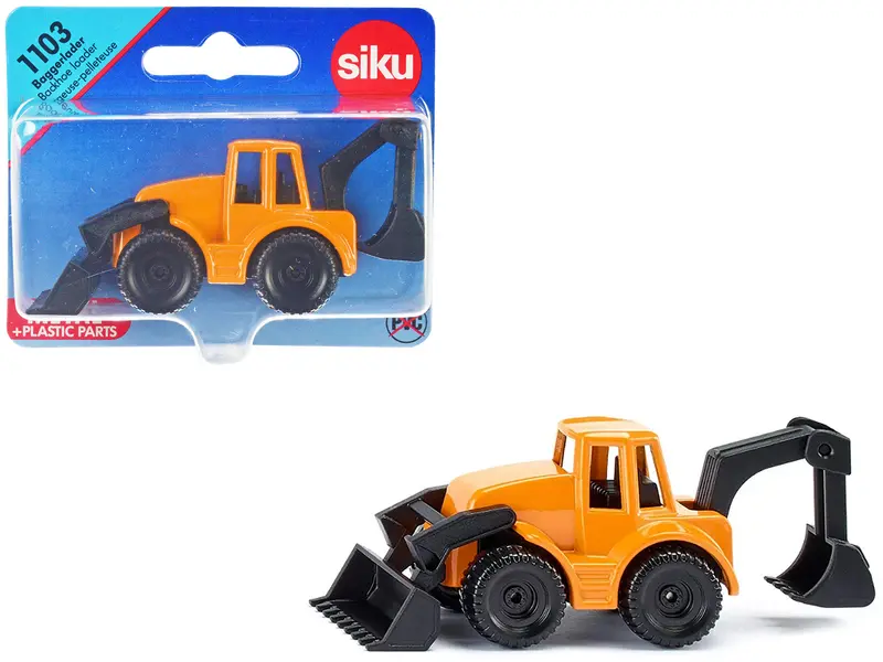 Backhoe Loader Yellow And Black Diecast Model By Siku 1