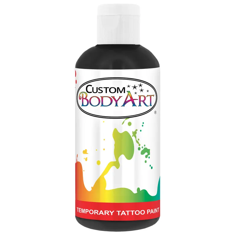 Black Airbrush Body Paint 8Oz - Alcohol-Based, Waterproof, Body Paint For Adults, Cosplay, Temporary Tattoos 1
