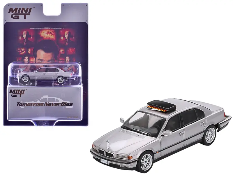 Bmw 750Il Gray Metallic 007 James Bond "Tomorrow Never Dies" (1997) Movie Limited Edition 1/64 Diecast Model Car By Mini Gt 1
