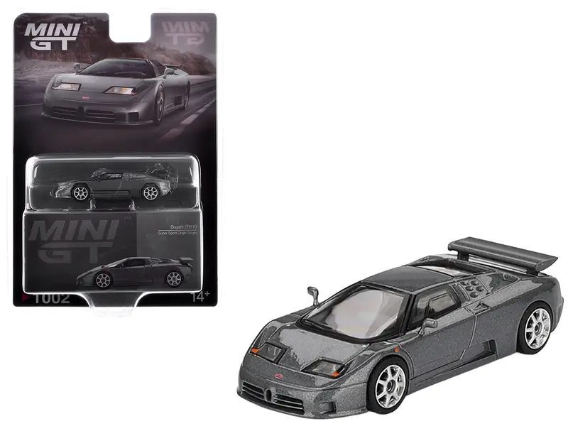 Bugatti Eb110 Super Sport Grigio Scuro Dark Gray Metallic Limited Edition 1/64 Diecast Model Car By Mini Gt 1