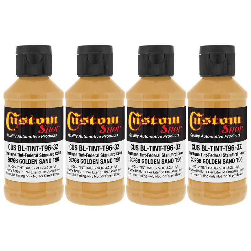 Camouflage Series 3 Oz (Golden Sand Federal Standard Color #30266) Urethane Tint Concentrate For Tinting Truck Bed Liner Coatings - Pack Of 4 1