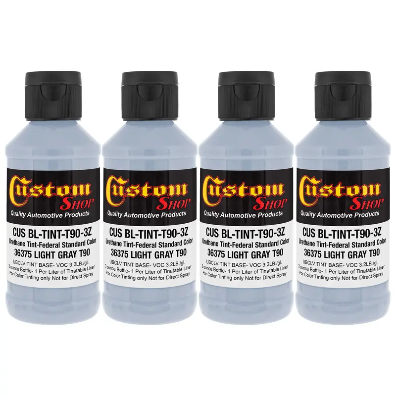 Camouflage Series 3 Oz (Light Gray Federal Standard Color #36375) Urethane Tint Concentrate For Tinting Truck Bed Liner Coatings - Pack Of 4 1